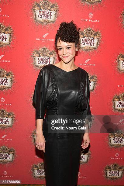 Amber Gray attends the after party for the 'Natasha, Pierre & The Great Comet Of 1812' opening night on Broadway at The Plaza Hotel on November 14,...