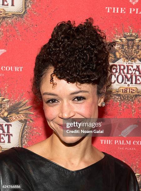 Amber Gray attends the after party for the 'Natasha, Pierre & The Great Comet Of 1812' opening night on Broadway at The Plaza Hotel on November 14,...