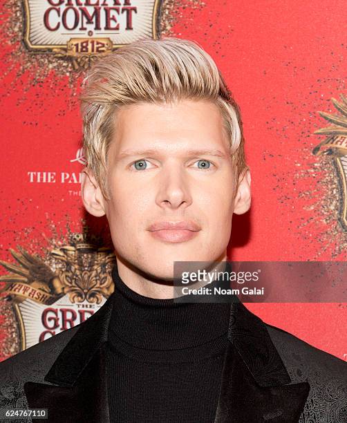 Lucas Steele attends the after party for the 'Natasha, Pierre & The Great Comet Of 1812' opening night on Broadway at The Plaza Hotel on November 14,...