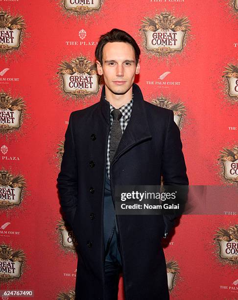 Cory Michael Smith attends the after party for the 'Natasha, Pierre & The Great Comet Of 1812' opening night on Broadway at The Plaza Hotel on...