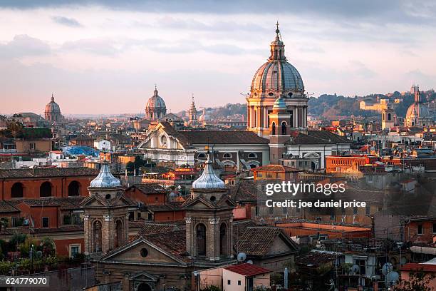 view from piazza del popolo, rome, italy - piazza del popolo rome foto e immagini stock