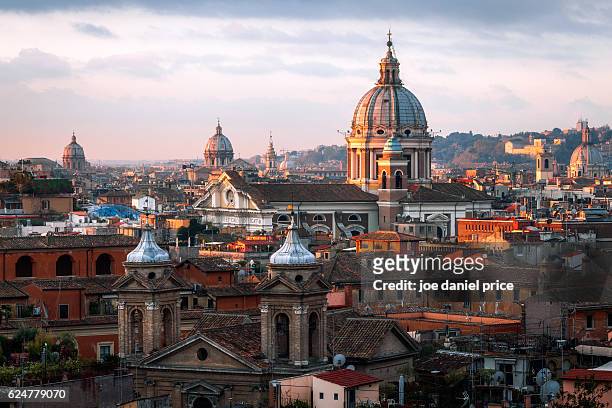 view from piazza del popolo, rome, italy - piazza del popolo rome stock pictures, royalty-free photos & images