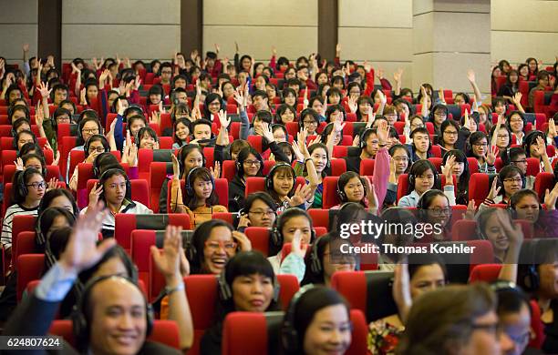 Hanoi, Vietnam Students during a lecture at the Hanoi Law University on October 31, 2016 in Hanoi, Vietnam.