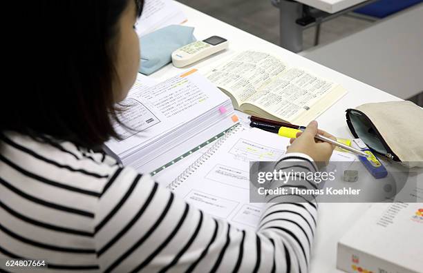 Hanoi, Vietnam A Vietnamese Student during a tutorial at the Hanoi Law University on October 31, 2016 in Hanoi, Vietnam.