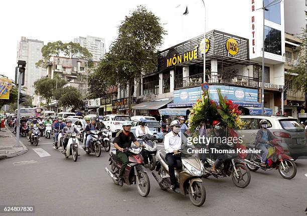 Ho Chi Minh City, Vietnam City traffic in Ho Chi Minh City on November 01, 2016 in Ho Chi Minh City, Vietnam.