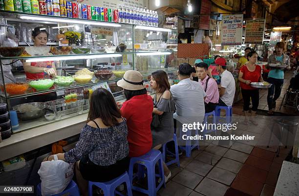 Ho Chi Minh City, Vietnam Snack bar in a market hall in Ho Chi Minh City on November 01, 2016 in Ho Chi Minh City, Vietnam.