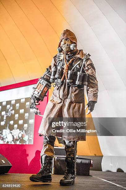 Cosplayer dressed as Scarecrow from Batman on day 2 of the November Birmingham MCM Comic Con at the National Exhibition Centre in Birmingham, UK on...