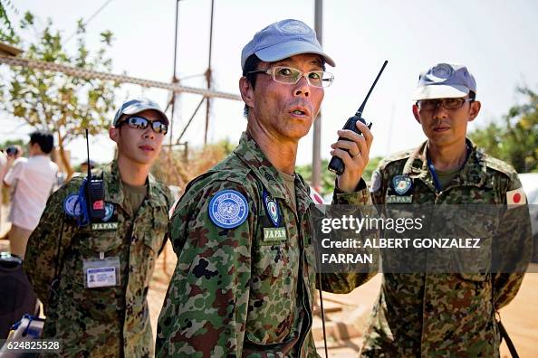 Jsdf Mp Members of the Japanese Ground Self-Defence Force prepare the arrival ...