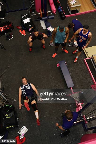 Wyatt Crockett of the New Zealand All Blacks during a gym session at Stade Francais on November 21, 2016 in Paris, France.