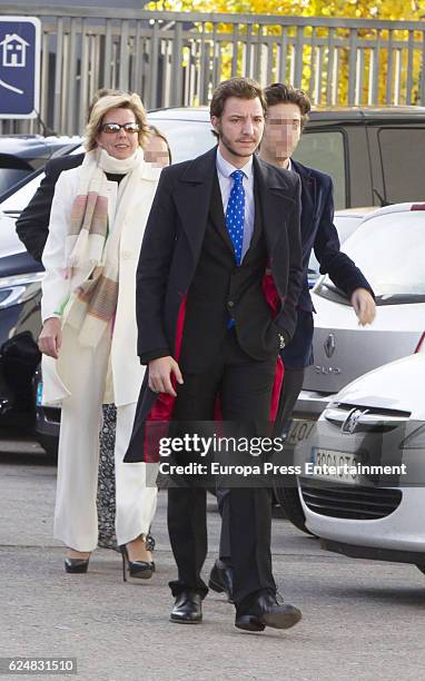 Simoneta Gomez-Acebo and her sons Luis Fernandez Gomez-Acebo , Pablo Fernandez Gomez-Acebo and her daughter Maria de las Mercedes Fernandez...