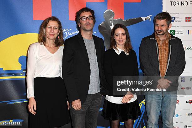 Mariette Rissenbeek, Don McKellar, Hadas Yaron and Adrian Sitaru attend the Jury press conference during the 34 Torino Film Festival on November 21,...