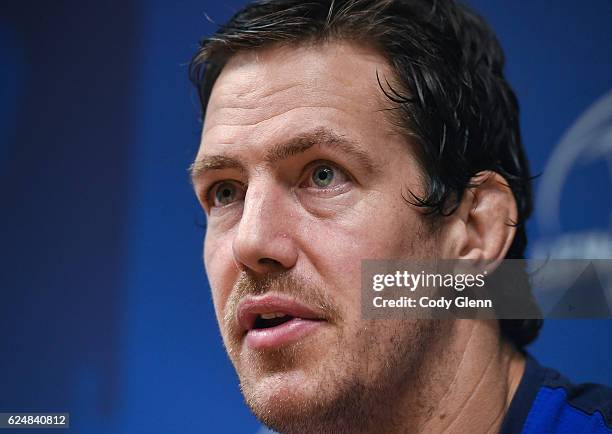Dublin , Ireland - 21 November 2016; Mike McCarthy of Leinster during a press conference at UCD in Dublin.