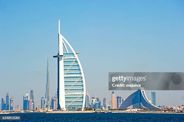 dubai landmarks - majaiva stock pictures, royalty-free photos & images