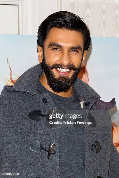 Ranveer Singh attends a photocall for Bollywood film "Befikre" on November 21, 2016 in London, United Kingdom.