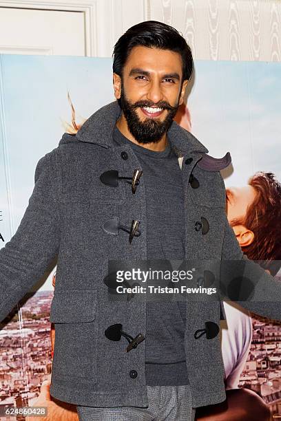 Ranveer Singh attends a photocall for Bollywood film "Befikre" on November 21, 2016 in London, United Kingdom.