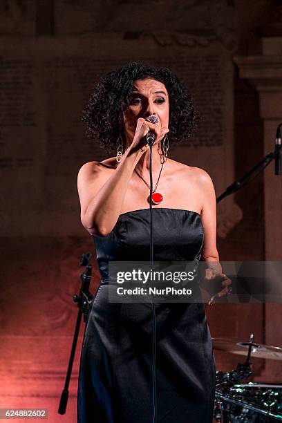 Brazilian singer Paula Morelenbaum performs during &quot;Homage to Jobin&quot; at Padova Jazz Festival 2016 in Padova, Italy, on 20 November 2016.