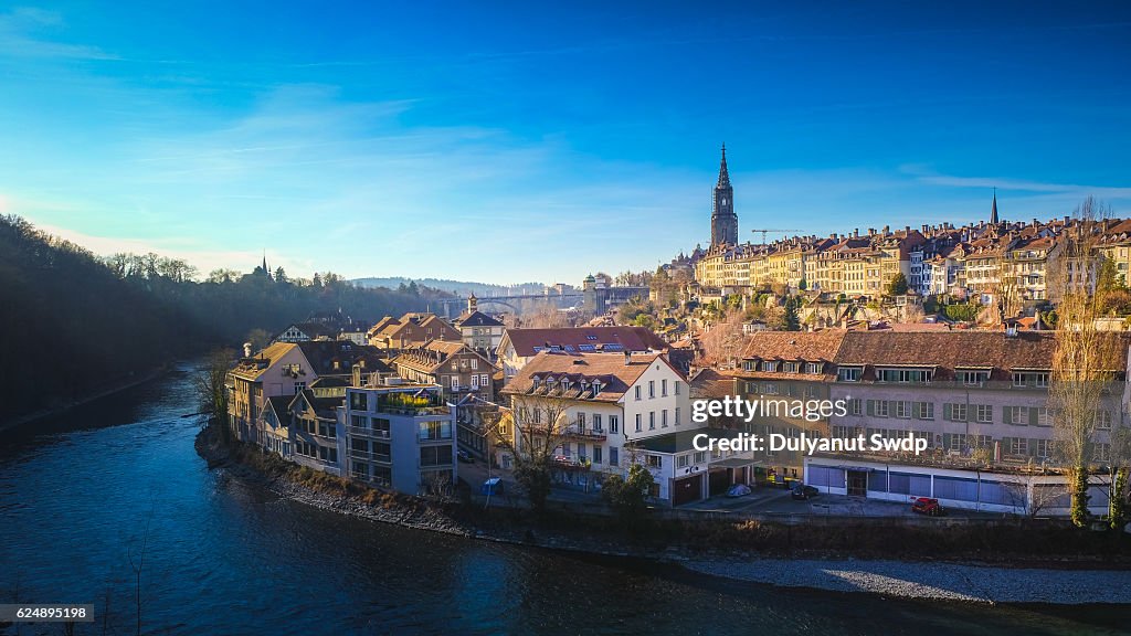 View of Bern old town over the Aare river - Switzerland