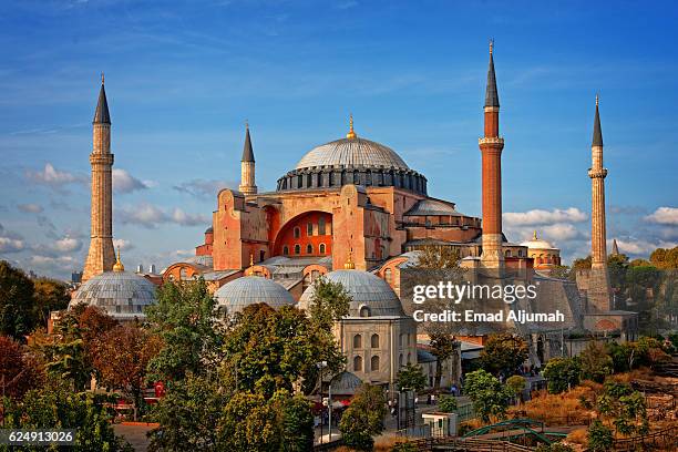 hagia sophia (ayasofya), istanbul, turkey - istanbul stockfoto's en -beelden