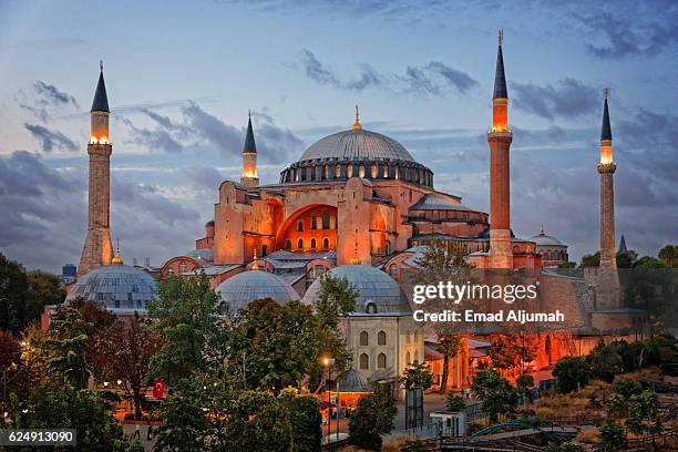 hagia sophia (ayasofya), istanbul, turkey - hagia sophia stock-fotos und bilder