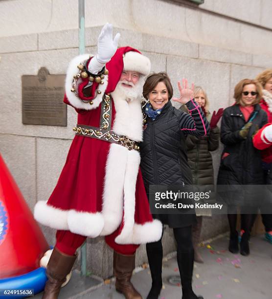 Amy Kule at the Macy's Unveiling of the Starting Line Plaque On The Upper West Side Of New York City To Commemorate The 90th Macy's Thanksgiving Day...