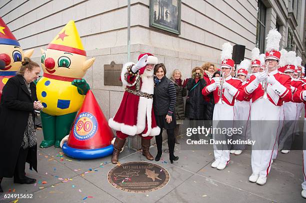 Amy Kule at the Macy's Unveiling of the Starting Line Plaque On The Upper West Side Of New York City To Commemorate The 90th Macy's Thanksgiving Day...