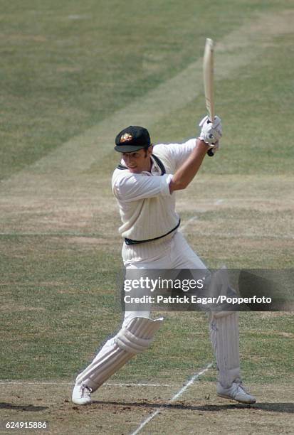 Rick McCosker batting for Australia during the World Cup warm-up match between Middlesex and the Australians at Lord's Cricket Ground, London, 1st...