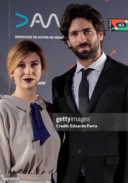 Actress Blanca Suarez and actor Ruben Cortada attend 'Lo que escondian sus ojos' premiere at Cineteca Matadero on November 21, 2016 in Madrid, Spain.