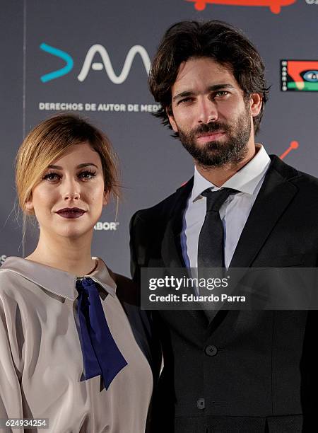 Actress Blanca Suarez and actor Ruben Cortada attend 'Lo que escondian sus ojos' premiere at Cineteca Matadero on November 21, 2016 in Madrid, Spain.