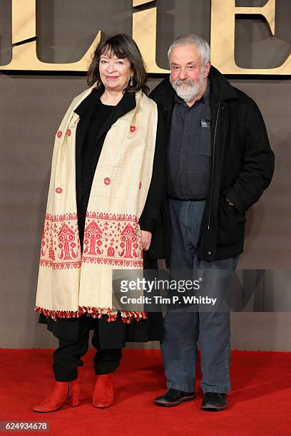 Marion Bailey and Mike Leigh attend the UK Premiere of "Allied" at Odeon Leicester Square on November 21, 2016 in London, England.