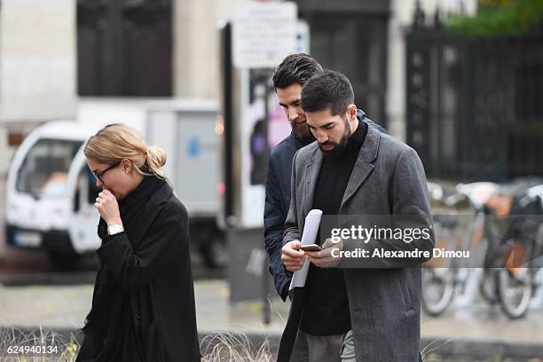 Nikola Karabatic and Jennifer Priez and Luka Karabatic during a trial with 15 other people, on fraud charges over alleged match-fixing. Karabatic and...