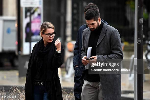 Nikola Karabatic and Jennifer Priez and Luka Karabatic during a trial with 15 other people, on fraud charges over alleged match-fixing. Karabatic and...