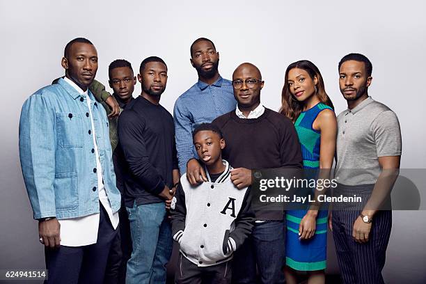 Actor Mahershala Ali, actor Ashton Sanders, actor Trevante Rhodes, actor Alex R. Hibbert, writer Tarell Alvin McCraney, director Barry Jenkins,...