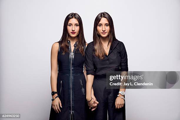 Actress Angela Fontana, director Edoardo de Angelis, and actress Marianna Fontana, from the film Indivisible, pose for a portraits at the Toronto...