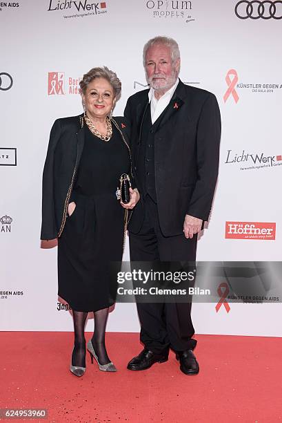 Dagmar Frederic and Klaus Lenk attend the Artists Against Aids Gala at Stage Theater des Westens on November 16, 2016 in Berlin, Germany.