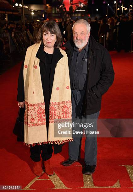 Marion Bailey and Mike Leigh attend the UK Premiere of "Allied" at Odeon Leicester Square on November 21, 2016 in London, England.