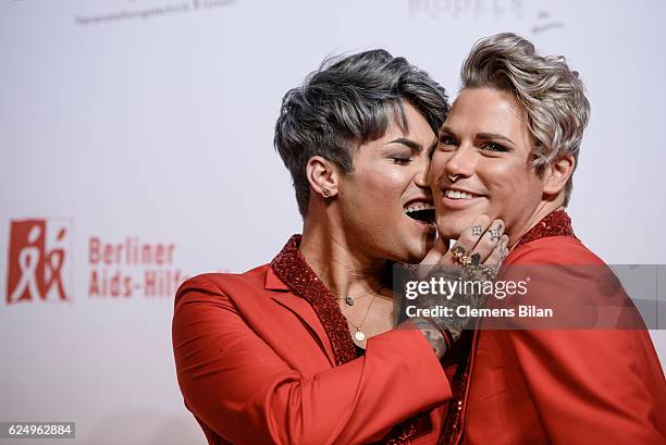Robin Rayanian and Philipp Rayanian attend the Artists Against Aids Gala at Stage Theater des Westens on November 16, 2016 in Berlin, Germany.