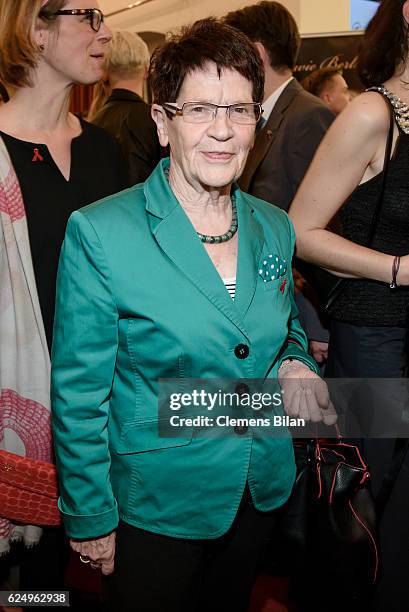 Rita Suessmuth attends the Artists Against Aids Gala at Stage Theater des Westens on November 16, 2016 in Berlin, Germany.