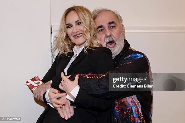Udo Walz and Katherine Mehrling attend the Artists Against Aids Gala at Stage Theater des Westens on November 16, 2016 in Berlin, Germany.