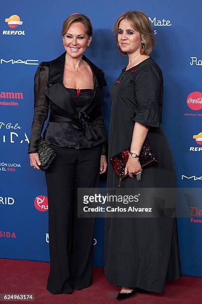 Ana Rodriguez and Rosa Tous Oriol attend 'Gala Sida' 2016 at Madrid City Hall on November 21, 2016 in Madrid, Spain.