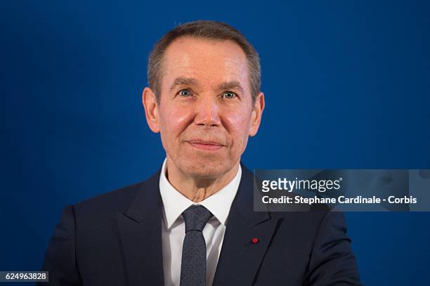 Artist Jeff Koons attends the Press conference announcing a donation by artist Jeff Koons who offers the 'Bouquet of Tulips' to the City of Paris....