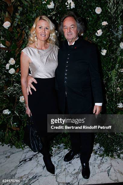 Alice Bertheaume and Gonzague Saint Bris attend the "Diner des amis de Care" for the 70th anniversary of the Association. Held at Espace Cambon on...