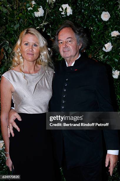 Alice Bertheaume and Gonzague Saint Bris attend the "Diner des amis de Care" for the 70th anniversary of the Association. Held at Espace Cambon on...