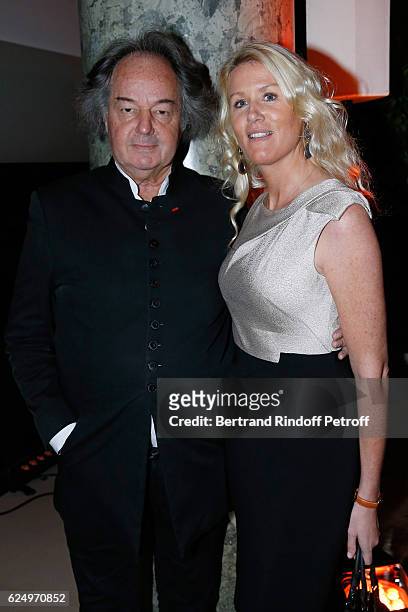 Gonzague Saint Bris and Alice Bertheaume attend the "Diner des amis de Care" for the 70th anniversary of the Association. Held at Espace Cambon on...