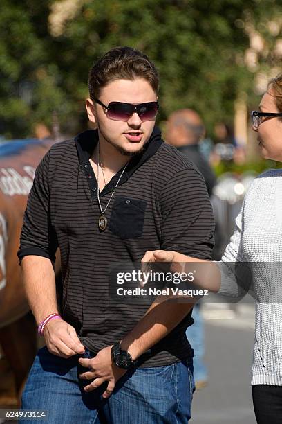 Prince Michael Jackson visits "Extra" at Universal Studios Hollywood on November 21, 2016 in Universal City, California.