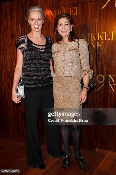 Petra van Bremen and Alexandra von Rehlingen attend the Nikkei Nine restaurant opening at The Fairmont Hotel Vier Jahreszeiten on November 21, 2016...