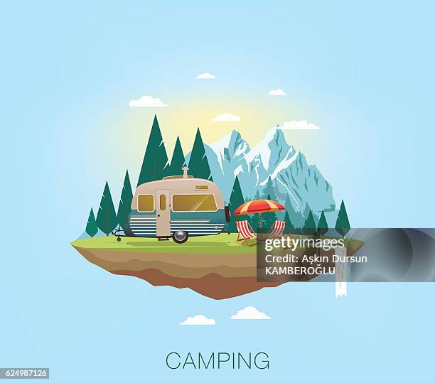 camping  - camping stock-grafiken, -clipart, -cartoons und -symbole