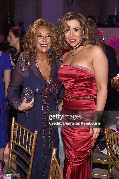 Denise Rich and Heloise Pratt attend the 2016 Angel Ball hosted by Gabrielle's Angel Foundation For Cancer Research on November 21, 2016 in New York...