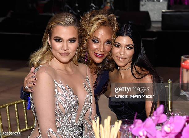 Khloe Kardashian, Denise Rich and Kourtney Kardashian attend 2016 Angel Ball hosted by Gabrielle's Angel Foundation For Cancer Research on November...