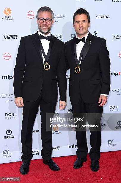 Julian Rousso and Miguel Brailovsky attend the 44th International Emmy Awards at New York Hilton on November 21, 2016 in New York City.