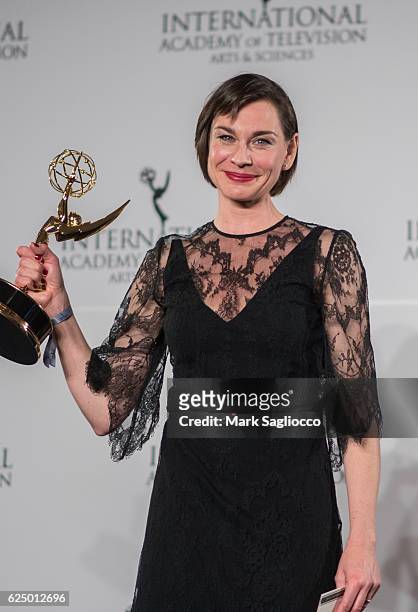 Actress Christiane Paul attends the 2016 International Emmy Awards at the New York Hilton on November 21, 2016 in New York City.